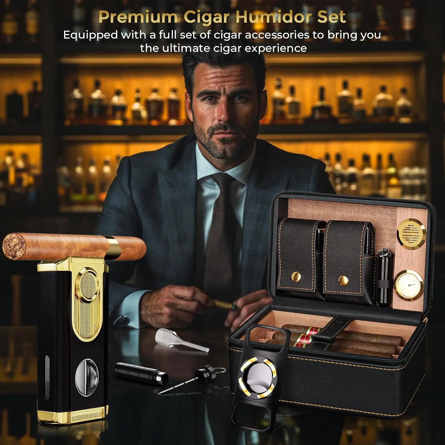 Travel Cigar Humidor Set - Image 2