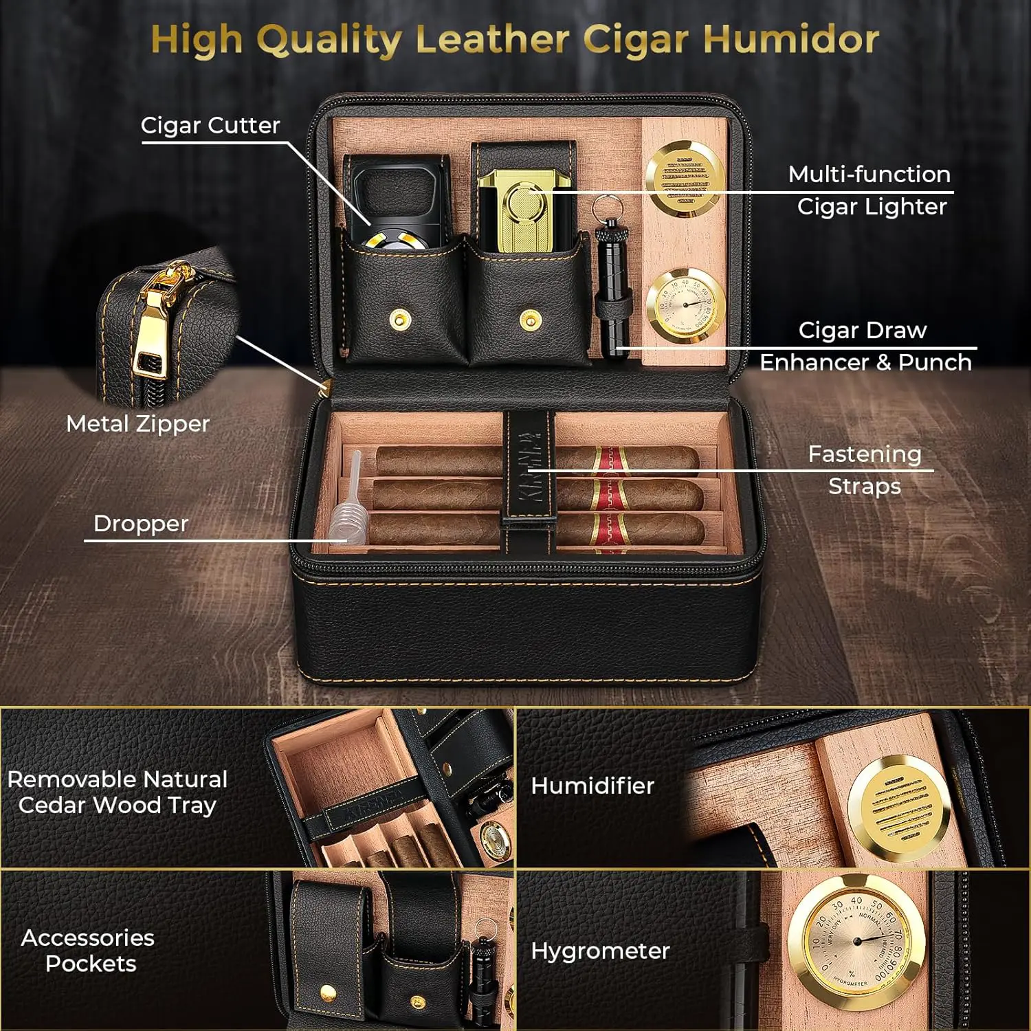 Travel Cigar Humidor Set - Image 3