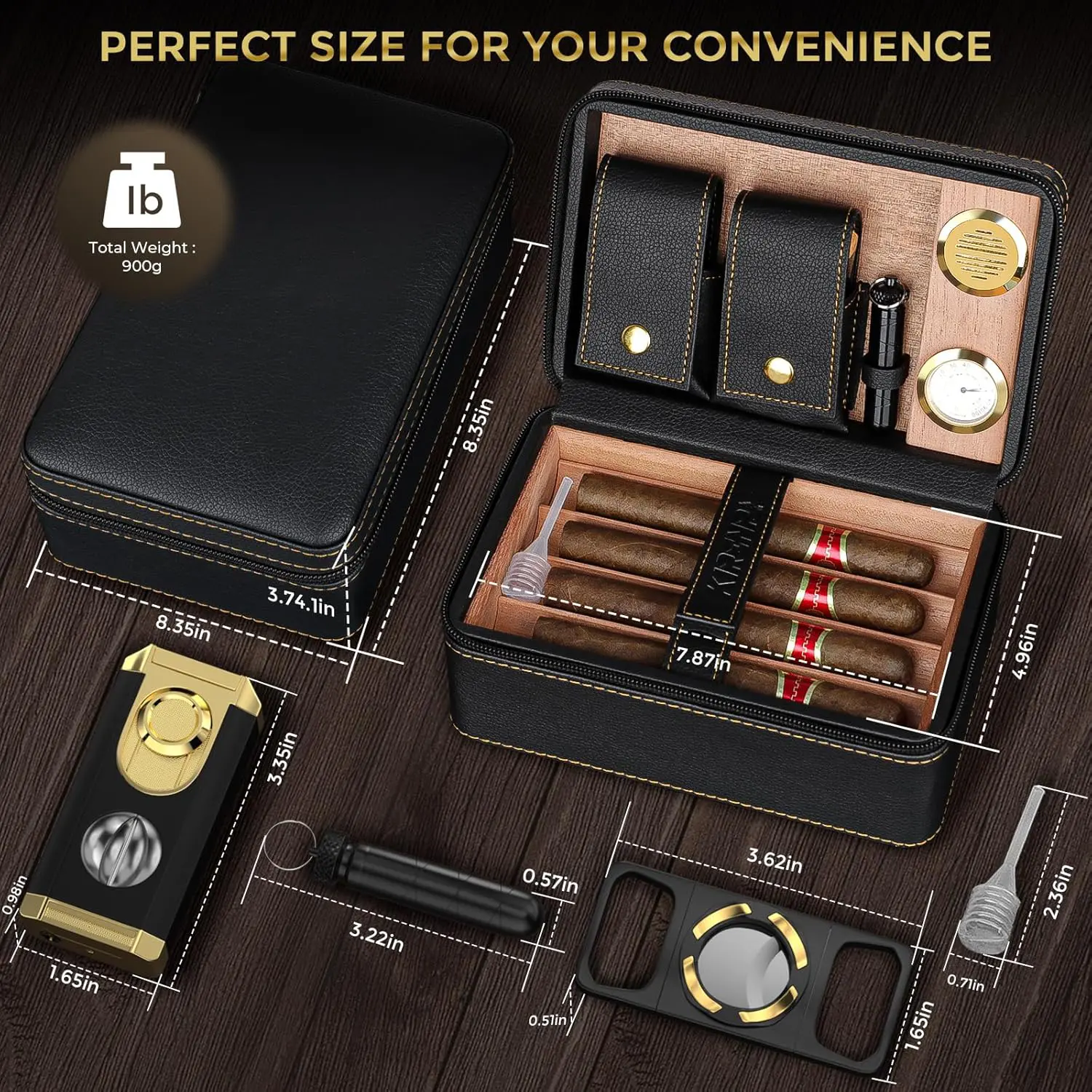 Travel Cigar Humidor Set - Image 6